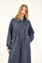 9275 - Stylish Comfortable 3 Thread Fleece-Lined Combed Cotton Women's Dress - 3