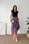 Women's Plum Modern Cut Padded Asymmetrical Cut Marble Pattern Dress Nbk4593 - 2