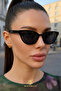 Melone Cat Eye Ultra Light Black Sunglasses with Uv400 Filter - 2
