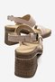 Women's Cross-Strapped Buckle Heeled Sandals Beige - 4