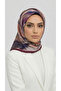 Flowing Pattern Rayon Scarf - Purple / Grey - 4