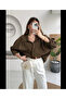 Brown Off-Shoulder Oversize Shirt - 4612 - 2