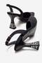 Women's Stoned Heeled Sandals with High Heels; Black Zra - 4