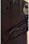 Women's Lace Modern Design and Stylish Black Viscose Blouse - 3