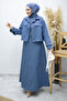 Belted Jacketed Denim Dress Tsd260164 Light Blue - 5