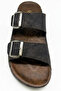 Double Buckle Casual Men's Slippers Orthopedic Comfortable Sole Leather Look Stylish Summer Comfortable Slippers - 4