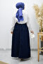 High Waist Denim Skirt Tsd260120 Dark Blue - 6