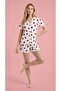 Women's Short Sleeve Lace Detailed Buttoned Wrinkled Shorts Pajama Set - 6