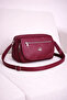 Women's Burgundy Multi-Compartment Covered Leather Daily Use Crossbody & Shoulder Bag