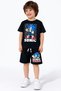 Boys' New Season Popular Character Printed T-Shirt-Shorts Set 3-10 Years - 4