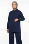 Pocket Detail Shirt Trouser Set 100795 Navy Blue - 2