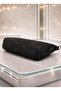 Women's Black Shiny Mesh Knitted Chain Hand and Shoulder Bag - 3