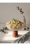 Wooden Chintika Model Glass Dessert, Salad and Presentation Bowl with Stand 21 cm - 3