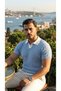 Men's Knitted Cotton Polo T-Shirt with Knitted Detail - 4