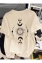 Unisex Men/Women Hi̇lal Printed Oversize Cotton Crew Neck T-Shirt