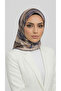 Flowing Pattern Rayon Scarf - Beige / Lila - 7