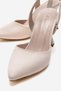 Women's Stoned Heeled Sandals with High Heels; Bej Zra - 3