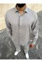 Oversize Crinkle Linen Shirt & Pants Set - 3