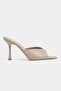 Rodi Dark Beige Matte Pointed Toe Women's Thin Heeled Slippers - 5