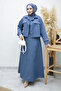 Belted Jacketed Denim Dress Tsd260164 Light Blue