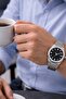 Premen Black Dial Calendar Geometric Case Silver Premium Men's Wristwatch - 4