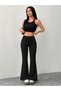 Women's High Waist Flare Leg Sweatpants – 2 Thread Count Fabric Casual & Sports Sweatpants - 4