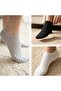 Set of 3 Patterned Textured Cotton Women's Ballerina Socks
