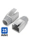 غطاء حماية M108KB CAT7 RJ45 - 25 قطعة من واقيات كابلات الإيثرنت باللون الرمادي