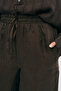 Women's Wide Leg Lace-Up Solid Color Trousers - 3