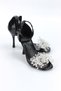 Kallista Flexible Soft Non-Slip Sole (8 cm) Black Patent Leather Handmade Transparent Leaf Detailed Women's Heels - 2