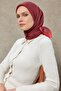 وشاح تينسل مونار بنمط متاهة باللون الأحمر 90×90 - 3