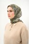 Tencel Monare Scarf Floral Pattern Khaki 90X90 - 3