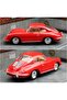 1:32 Scale - Die-Cast Model Porsche 356 B Carrera 2 Car with Pull-Back Action & Openable Doors-Red - 2