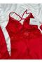 Enchante Luxurious Lace Slit Long Satin Nightgown & Robe Bridal Set (Boxed) - 5