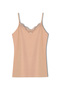 Cotton Women's Undershirt with Lace Detail at the Neck and Thin Straps - 4