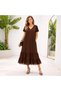 Women's Modal Belted Chiffon Dress - 3