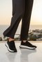 Black Mesh Lightweight Stone Embroidered Women's Casual Shoes 451161 Z