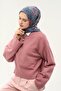Tencel Monare Scarf Floral Pattern Petrol Blue, 90X90 - 2