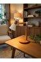 Modern Wooden Detailed White Table Lamp - Reading & Study Lamp
