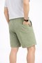 Men's Linen Fabric Shorts with Pockets, Relaxed Fit, Elastic Waist - Mint Green - 2