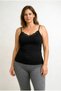 Cotton Women's Undershirt with Lace Detail at the Neck and Thin Straps