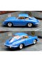 1:32 Scale - Die-Cast Model Porsche 356 B Carrera 2 Car with Pull-Back Action & Openable Doors-Blue - 2