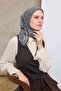 وشاح تينسل مونار بنمط عرقي باللون النيلي الداكن 90×90 - 3