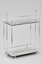 Shiny Silver 2-Tier Rectangular Bathroom Organizer Countertop Organizer with Plexiglass - 2