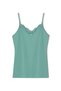 Cotton Women's Undershirt with Lace Detail at the Neck and Thin Straps - 4