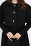 Women's Detachable Cape Detailed Gold Button Dress Sb0013 - 4