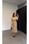 Cremini Striped Poplin Dress Beige - 4