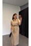 Cremini Striped Poplin Dress Beige - 3