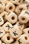 10 mm Wooden Letter Beads Single - Letter K - Alphabet Beads Cube Letter (20) Pieces - 2