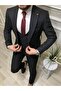 Men's Italian Cut Judge Collar Vest Suit - Slim Fit